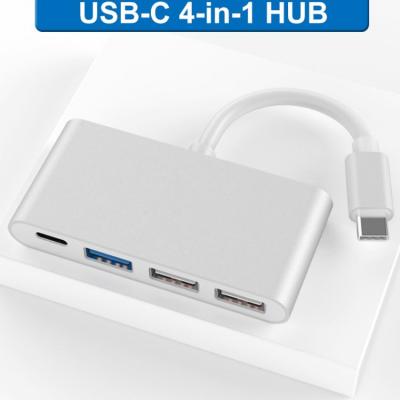 4 in 1 Type C USB Hub to PD USB 3.0 USB 2.0 Adapter Dock Station