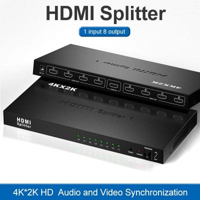 1x8 ports 4K HDMI Long distance extension 15meters input 25 meters output 3840*2160 30Hz HDMI HUB