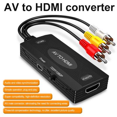 AV to HDMI Adapter RCA Output Support 1080P PAL/NTSC Composite Video Audio Converter Adapter RCA to HDMI Converter for WII PS2