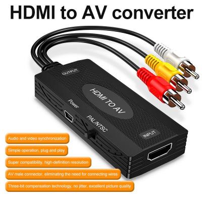 Hdmi to AV Adapter Hdmi to Older TV Adapter for DVD, Blue-ray Player support PAL/NTSC Hdmi to Rca Converter for Xiaomi Mi Box